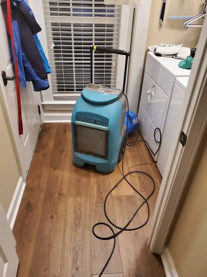 Commercial dehumidifier deployed for Flood Damage Cleanup in Haddon